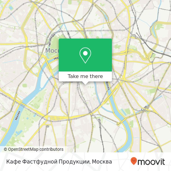 Карта Кафе Фастфудной Продукции, Большая Татарская улица Москва 115184