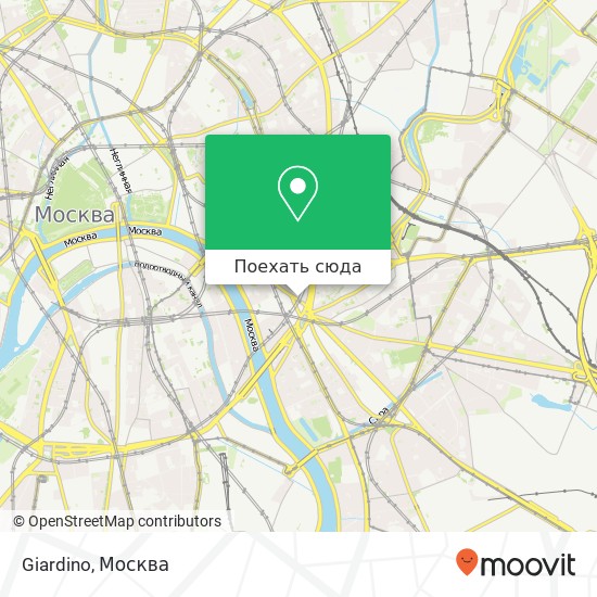 Карта Giardino, Верхняя Радищевская улица, 19 Москва 109240