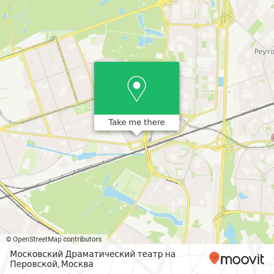 Карта Московский Драматический театр на Перовской
