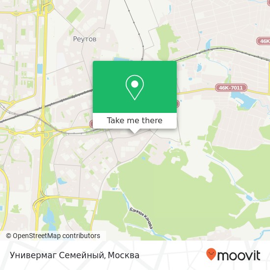 Карта Универмаг Семейный, Новокосинская улица Москва 111672