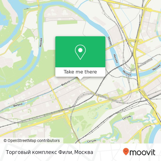 Карта Торговый комплекс Фили, Москва 121087