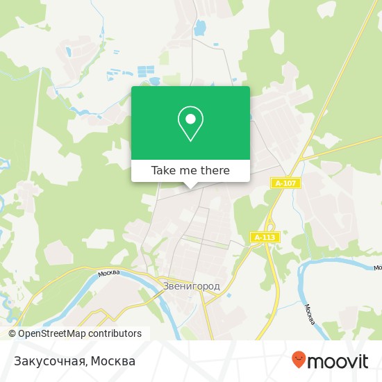 Карта Закусочная, ММК-Звенигород-Борисково Звенигород 143180
