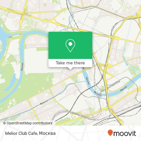 Карта Melior Club Cafe, Москва 121087