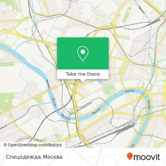 Карта Спецодежда, улица Антонова-Овсеенко Москва 123317