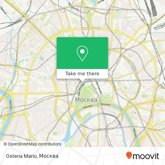 Карта Osteria Mario, Москва 119019