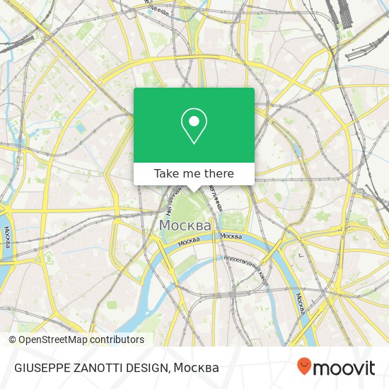 Карта GIUSEPPE ZANOTTI DESIGN, Красная площадь, 3 Москва 109012