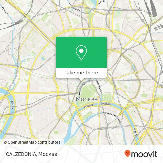 Карта CALZEDONIA, Манежная площадь, 1 Москва 125009