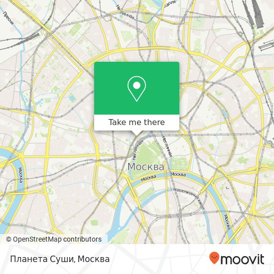 Карта Планета Суши, Манежная площадь, 1 Москва 125009