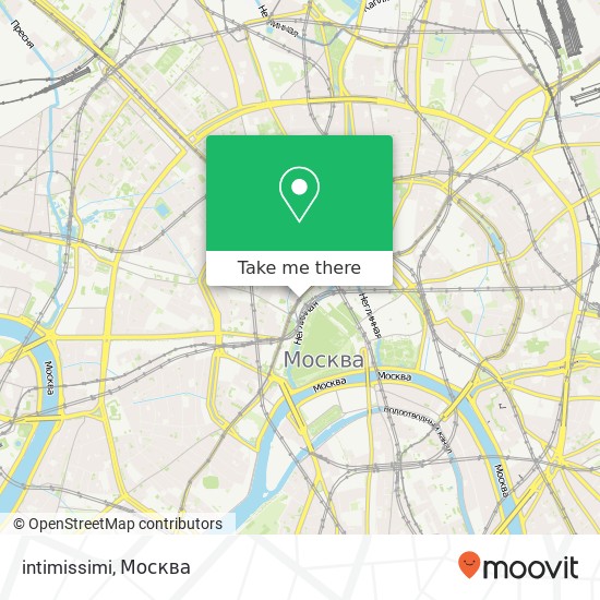 Карта intimissimi, Манежная площадь Москва 125009