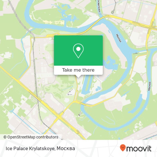 Карта Ice Palace Krylatskoye, Крылатская улица Москва 121614