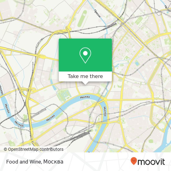 Карта Food and Wine, Рочдельская улица, 15 Москва 123022