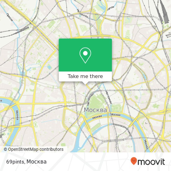 Карта 69pints, Никитский переулок Москва 125009