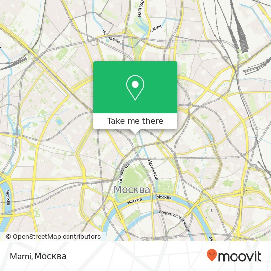 Карта Marni, улица Петровка Москва 125009