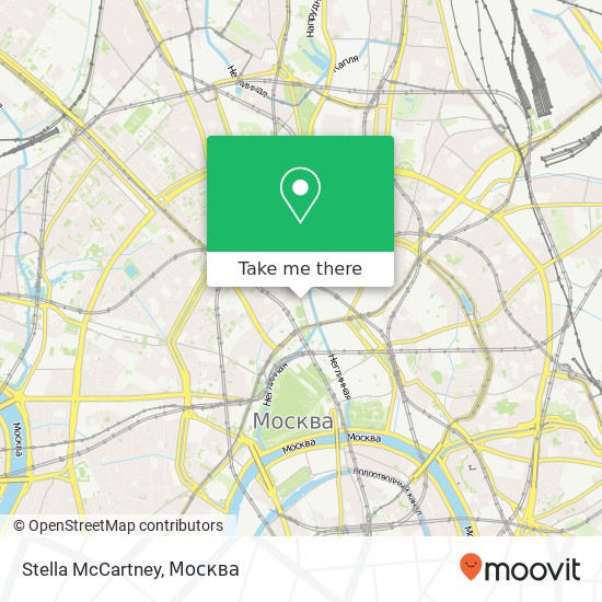 Карта Stella McCartney, улица Петровка Москва 125009