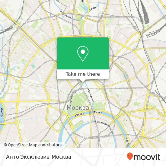 Карта Анто Эксклюзив, Воскресенская площадь Москва 109012