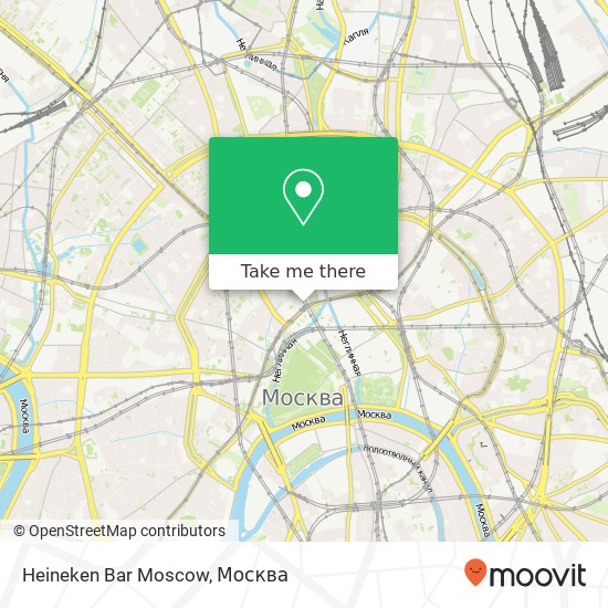 Карта Heineken Bar Moscow, улица Большая Дмитровка Москва 125009