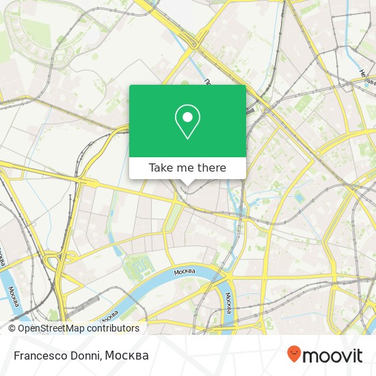 Карта Francesco Donni, улица Пресненский Вал, 3 Москва 123022