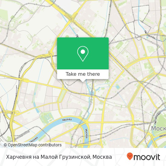 Карта Харчевня на Малой Грузинской, Зоологический переулок Москва 123557