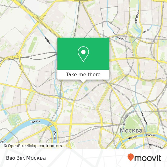 Карта Bao Bar, Садовая-Кудринская улица Москва 123001