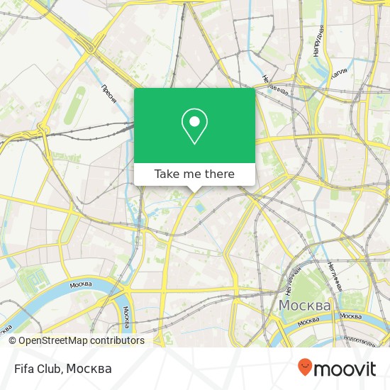 Карта Fifa Club, Малая Бронная улица Москва 123001