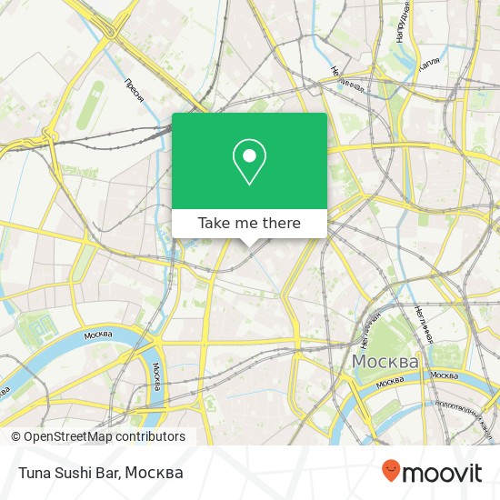Карта Tuna Sushi Bar, Большой Патриарший переулок Москва 123001