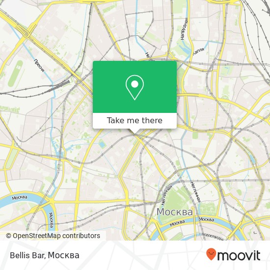 Карта Bellis Bar, Тверская улица Москва 125375