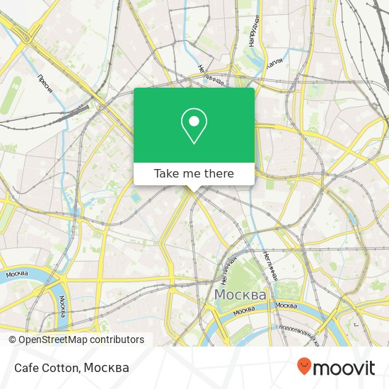 Карта Cafe Cotton, Тверская улица, 16 Москва 125009
