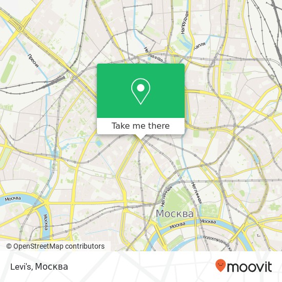 Карта Levi's, Тверская улица Москва 125009