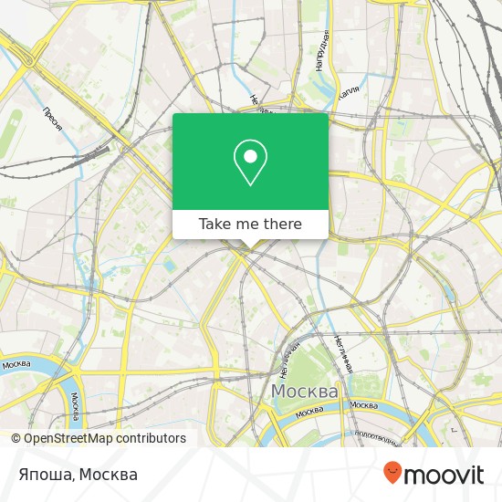 Карта Япоша, Страстной бульвар Москва 125009