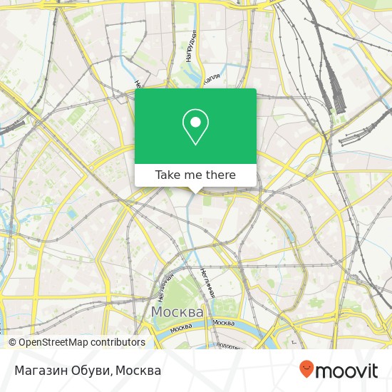 Карта Магазин Обуви, Трубная площадь Москва 127051