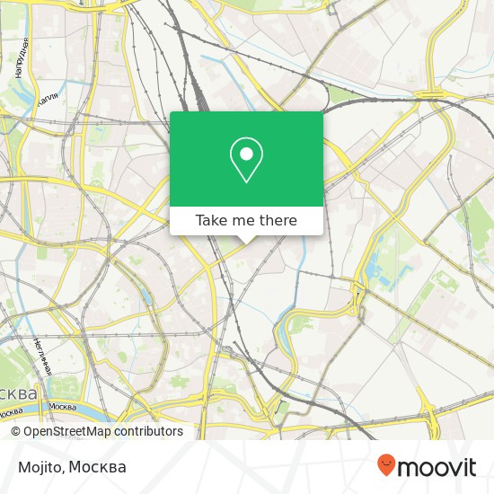 Карта Mojito, Старая Басманная улица Москва 105064