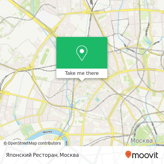 Карта Японский Ресторан, Москва 123056
