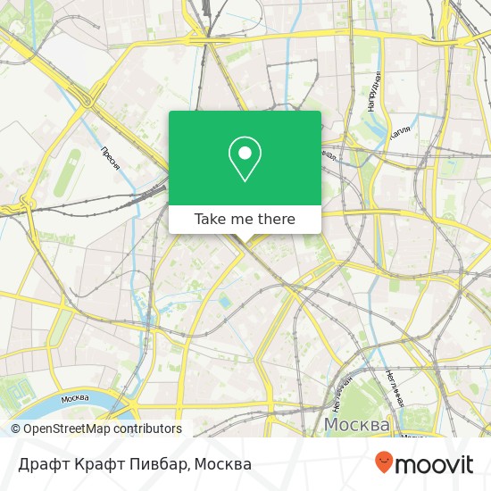 Карта Драфт Крафт Пивбар, 1-я Тверская-Ямская улица Москва 125047