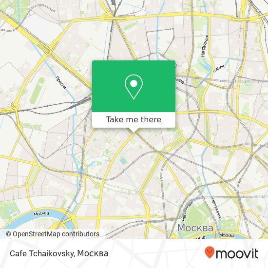 Карта Cafe Tchaikovsky, Большая Садовая улица Москва 125047