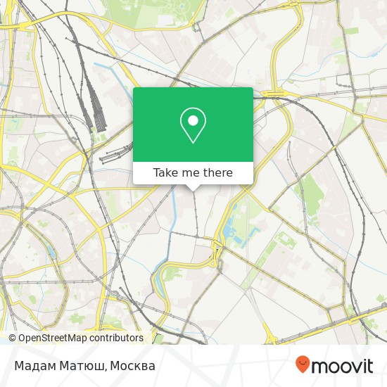 Карта Мадам Матюш, Бауманская улица, 56 Москва 105005