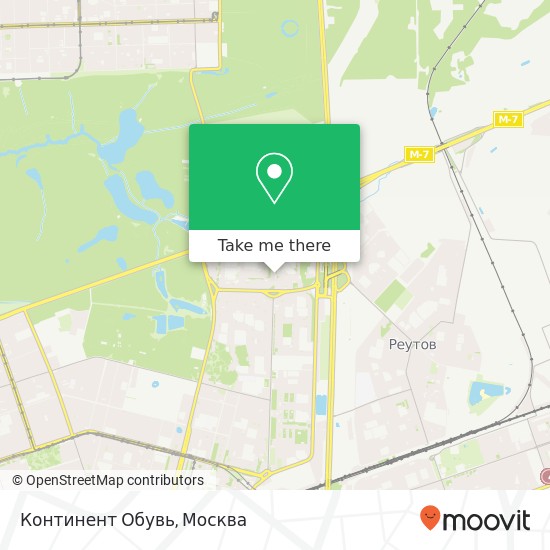 Карта Континент Обувь, Москва 111531