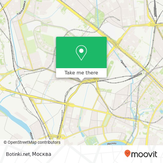 Карта Botinki.net, Хорошёвское шоссе, 16 Москва 125284