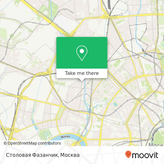 Карта Столовая Фазанчик, Малая Грузинская улица Москва 123557