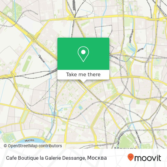 Карта Cafe Boutique la Galerie Dessange, 1-я Тверская-Ямская улица Москва 125047