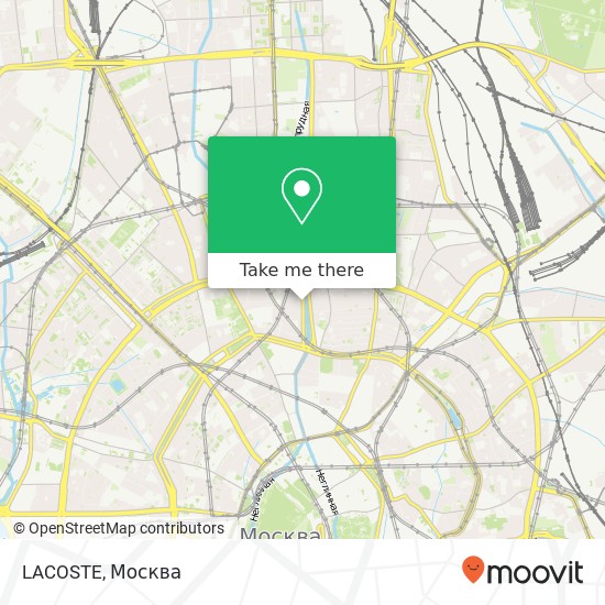 Карта LACOSTE, Цветной бульвар, 15 Москва 127051