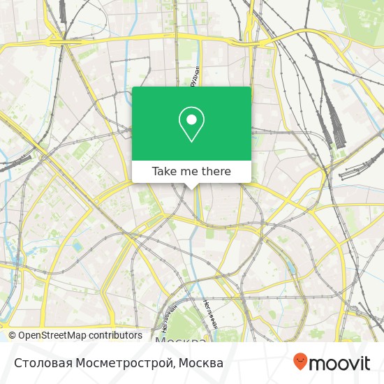 Карта Столовая Мосметрострой, Москва 127051