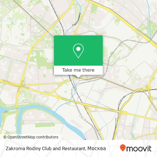 Карта Zakroma Rodiny Club and Restaurant