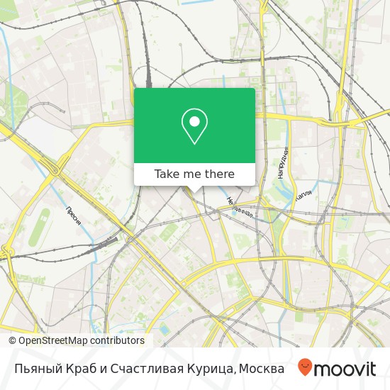 Карта Пьяный Краб и Счастливая Курица, Новослободская улица Москва 127055