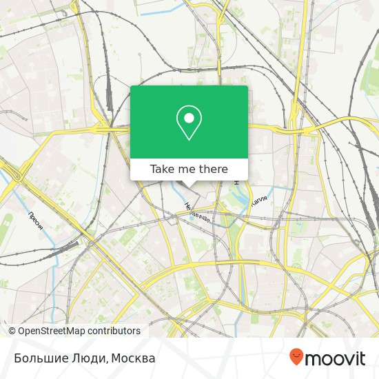 Карта Большие Люди, улица Достоевского Москва 127473
