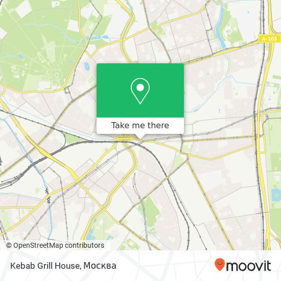 Карта Kebab Grill House, Большая Семёновская улица Москва 107023