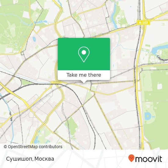 Карта Сушишоп, Щербаковская улица Москва 107023
