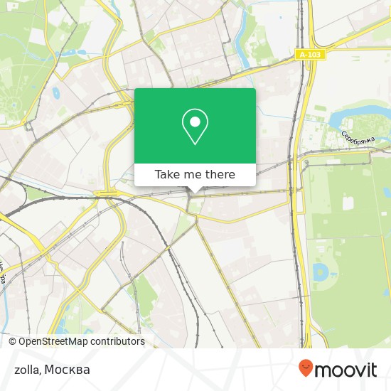 Карта zolla, Семёновская площадь Москва 105318