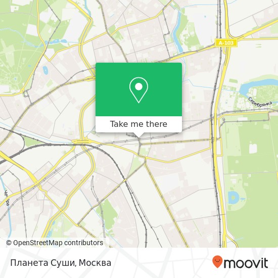 Карта Планета Суши, улица Измайловский Вал, 2 Москва 105318