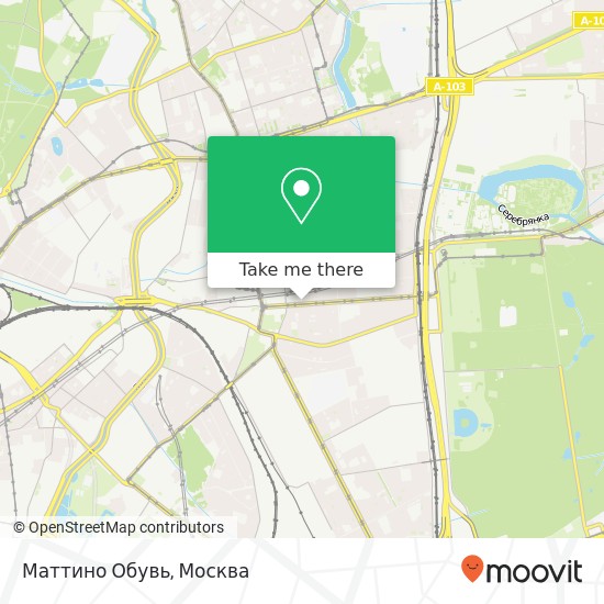 Карта Маттино Обувь, 2-я Хапиловская улица Москва 105318