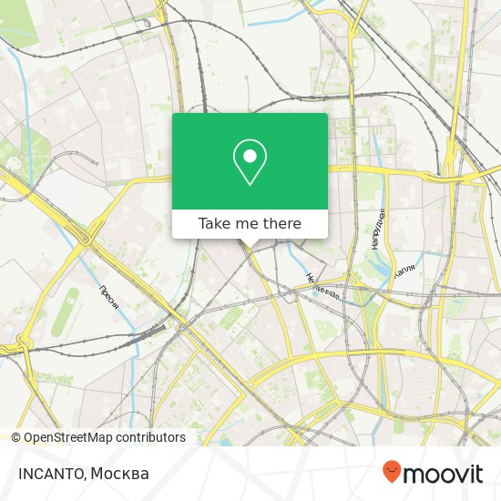 Карта INCANTO, Новослободская улица, 36 Москва 127055
